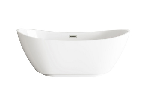 Ines Soaking Bathtub in Glossy White (173|BT10362GWBNK)