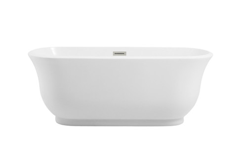 Coralie Soaking Bathtub in Glossy White (173|BT10259GWBNK)