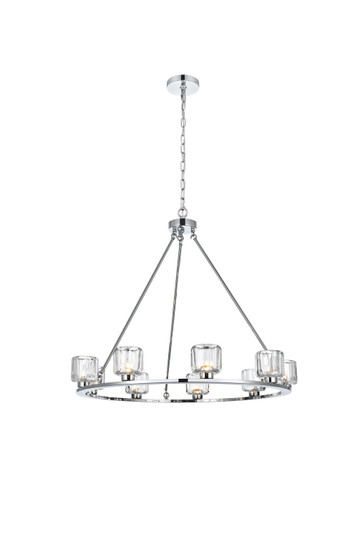 Cadence Nine Light Chandelier in Chrome and Clear (173|5100D36C)