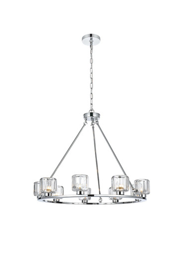 Cadence Nine Light Chandelier in Chrome and Clear (173|5100D32C)