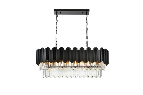 Willow Nine Light Chandelier in Black and Clear (173|3401G36BK)
