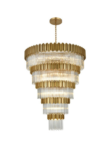 Willow 43 Light Chandelier in Satin Gold and Clear (173|3400GR59SG)