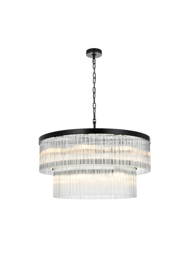 Harlow 14 Light Chandelier in Black and Clear (173|1070D32BK)