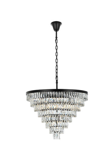 Josephine 29 Light Chandelier in Black and Clear (173|1060D36BK)