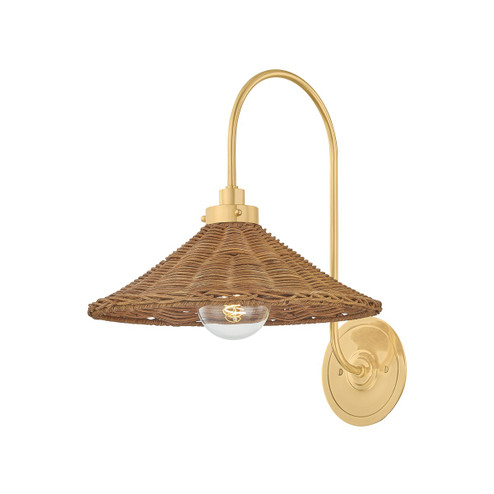 Kensington One Light Wall Sconce in Aged Brass (70|MDS2100AGB)