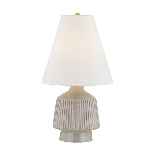 King One Light Table Lamp in Aged Brass/Ceramic Coccon (70|CBL5128AGBCCN)