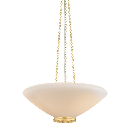 Awosting Three Light Pendant in Aged Brass (70|2322AGB)