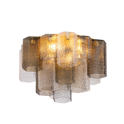 Helsinki Four Light Semi Flush Mount in Vintage Gold Leaf (68|51619VGL)
