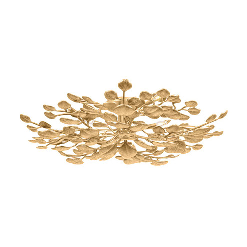 Menorca Ten Light Semi Flush Mount in Vintage Gold Leaf (68|49950VGL)