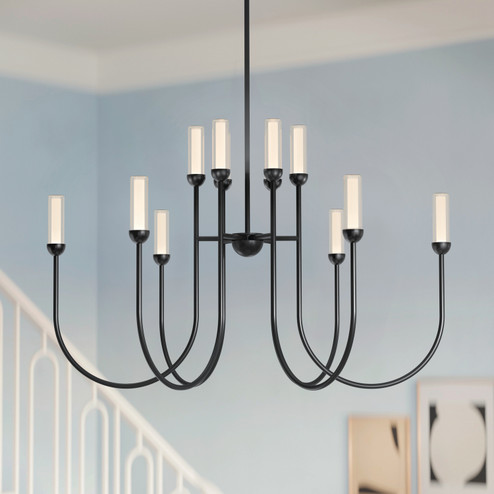 Moraine LED Chandelier in Black (12|52759BKLED)