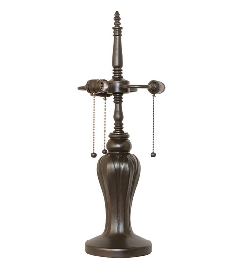 Tulip Vase Three Light Table Base in Mahogany Bronze (57|30877)