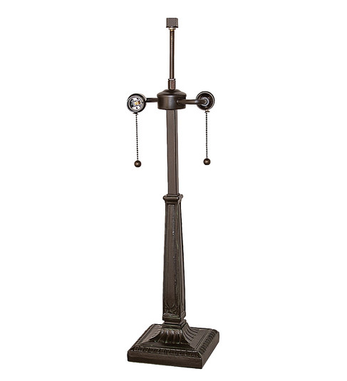 Deco Two Light Table Base in Verdigris Mahogany Bronze (57|286286)