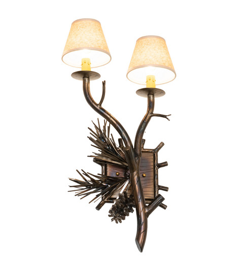Pinewood Two Light Wall Sconce in Light Burnished Antique Copper (57|283594)