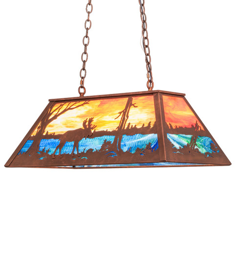 Moose At Lake Six Light Pendant in Industrial Copper-Premium (57|282943)