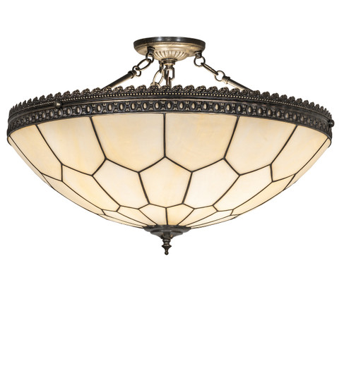 Vincent Three Light Semi-Flushmount in Antique Brass Matte Antique Brass (57|282247)