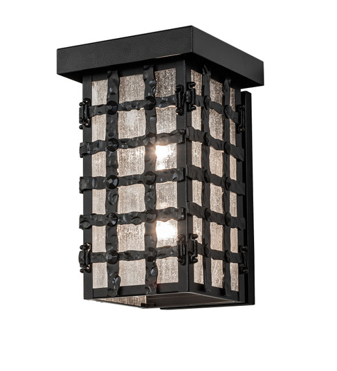 Clavos Two Light Wall Sconce in Black Satin Wrought Iron (57|280448)