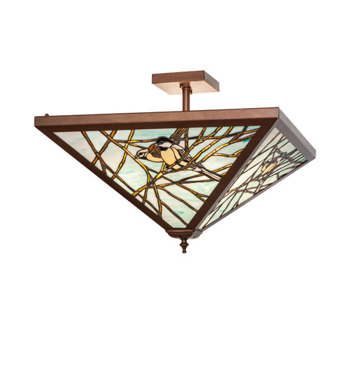 Backyard Friends Four Light Semi-Flushmount in Mahogany Bronze (57|278478)