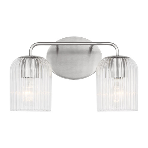 Eisele Two Light Vanity in Brushed Nickel (1|GLV1132BS)