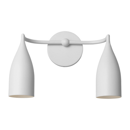 Maya Two Light Vanity in Matte White (1|GLV1082MWT)
