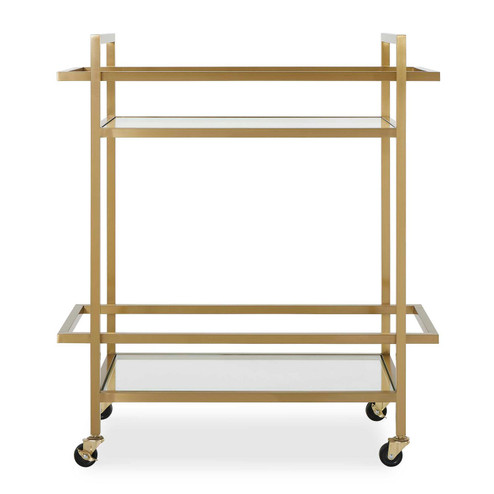 Erena Bar Cart in Brass (52|50205)