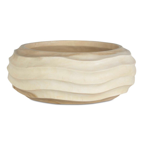 Waveform Bowl in Bleached Suar Wood (52|17136)