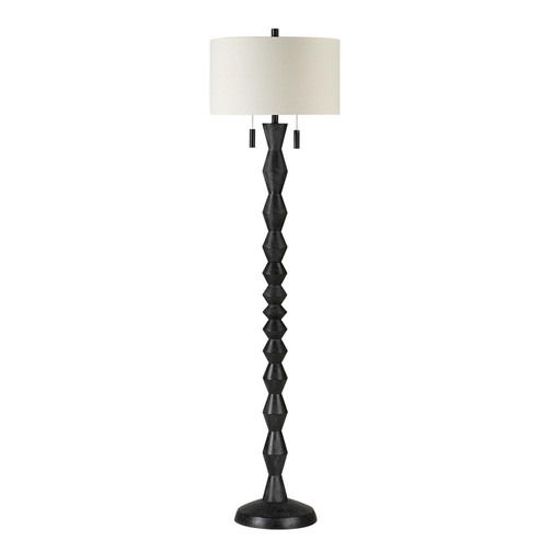 Phyllis Two Light Floor Lamp in Matte Black Wash (443|LPF3177)