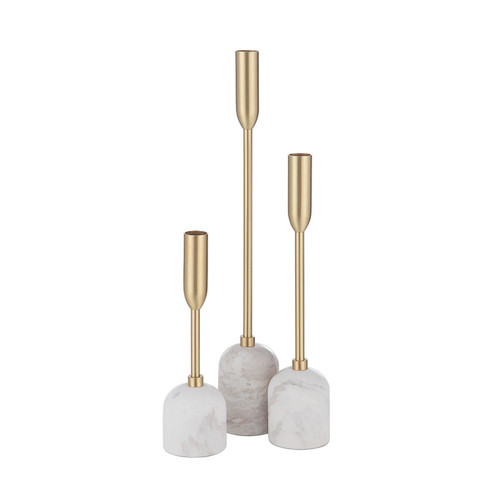 Marchesa Set Of 3 Tapered Candle Holder in Satin Brass (443|CAN183) Marchesa Set Of 3 Tapered Candle Holder in Satin Brass (443|CAN183)