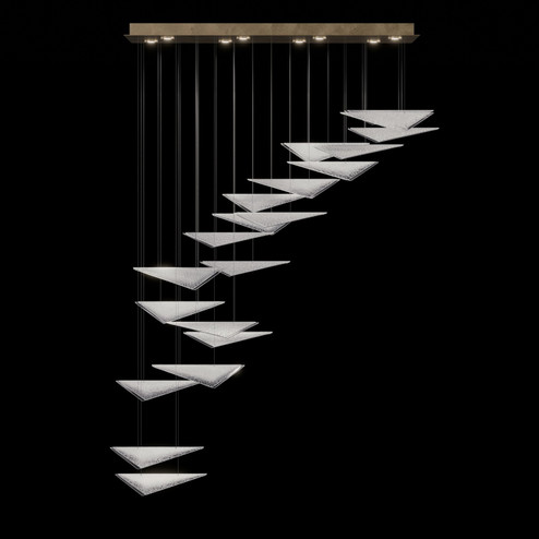 Volo LED Pendant in Soft Gold/Clear Hammered (48|10011654)