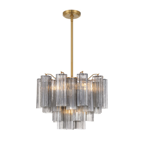 Addis Six Light Chandelier in Aged Brass (60|ADD306AGSM)