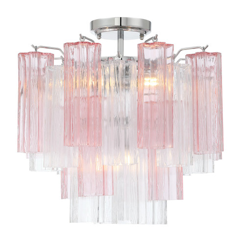 Addis Four Light Semi Flush Mount in Polished Chrome (60|ADD300CHSPCEILING)
