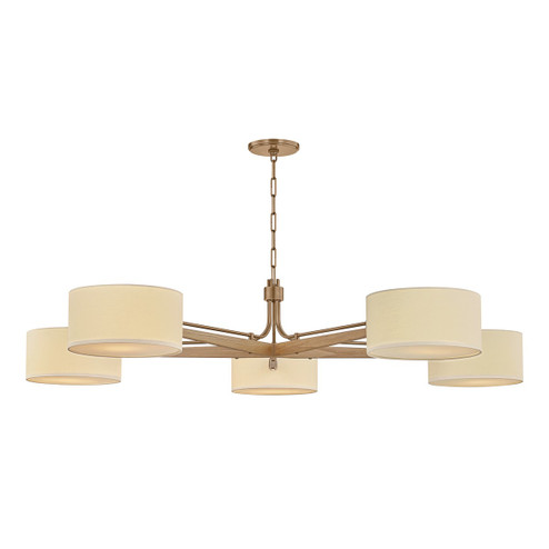 Mailo Five Light Chandelier in Patina Brass (67|F5665PBR)