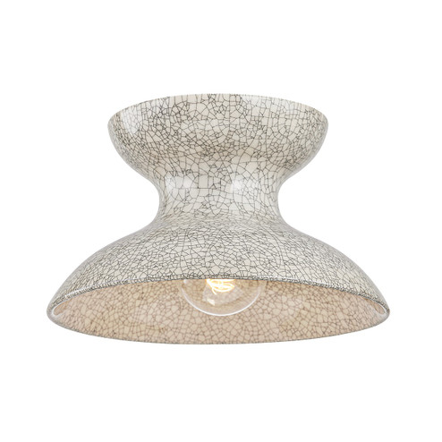 Carina One Light Flush Mount in Aged Brass/Ceramic Belgian Crackle (428|H1074501AGBCBC)