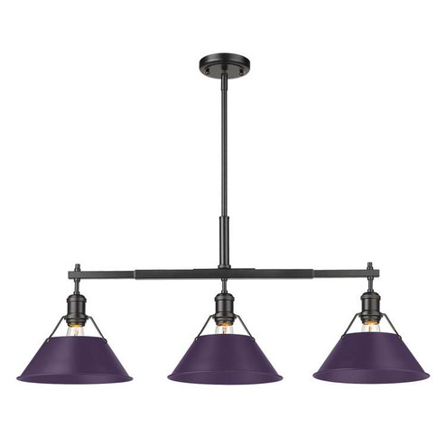 Orwell Three Light Linear Pendant in Matte Black (62|3306LPBLKEP)