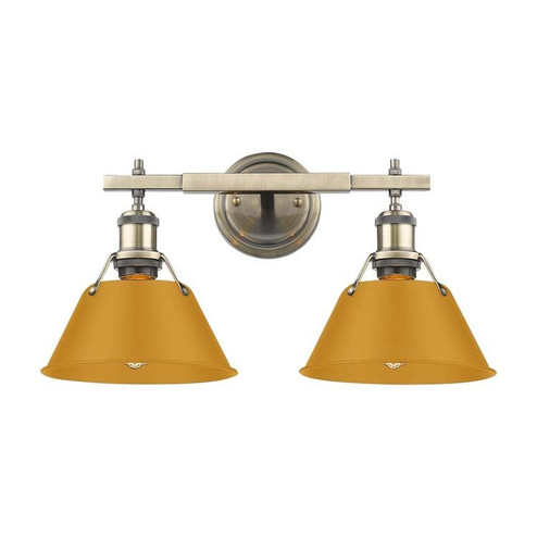 Orwell Two Light Vanity in Aged Brass (62|3306BA2ABAY)