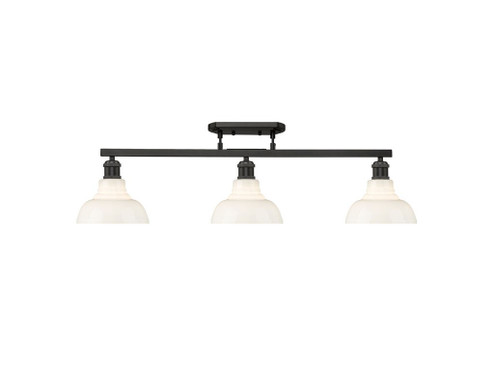 Carver Three Light Semi-Flush Mount in Matte Black (62|03053SFBLKVMG)