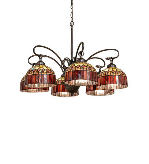 Tiffany Candice Six Light Chandelier in Mahogany Bronze Mahogany Bronze (57|285499)