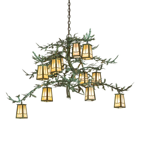 Pine Branch 12 Light Chandelier in Tarinished Copper (57|284519)