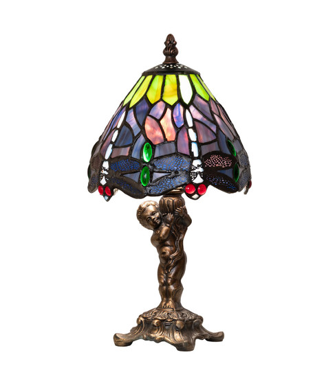 Tiffany Hanginghead Dragonfly One Light Accent Lamp in Antique Brass (57|282758)