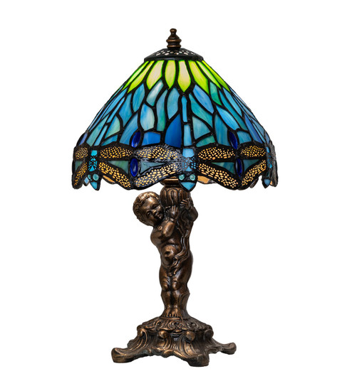 Tiffany Hanginghead Dragonfly One Light Accent Lamp in Antique Brass (57|282756)