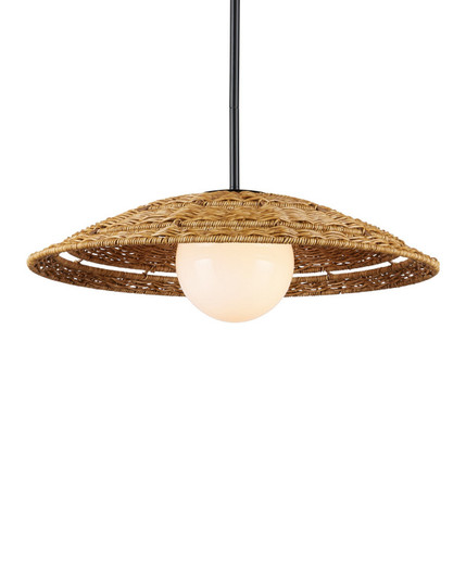 Barbary One Light Pendant in Natural/Black/Frosted White (142|95000017)
