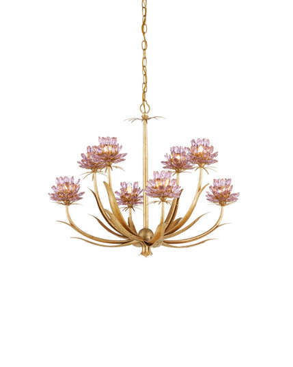 Marilee Eight Light Chandelier in Pink/Dutch Gold Leaf (142|90001306)