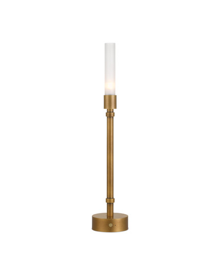 Paseo Brass Cordless Table Lamp One Light Table Lamp in Polished Antique Brass / Clear (142|67000013)