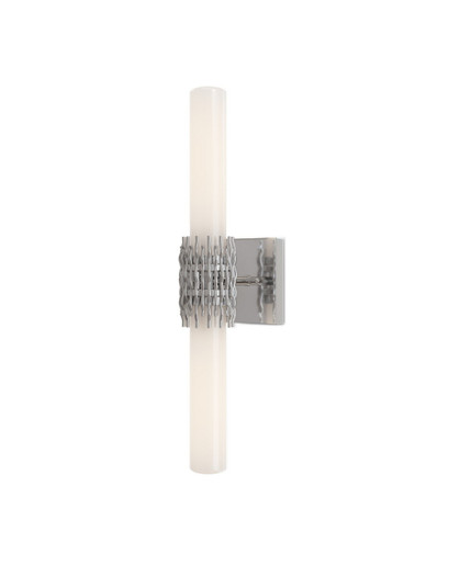 Brietta Two Light Wall Sconce in Opaque White/Polished Nickel (142|58000070)