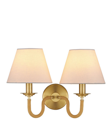Adala Two Light Wall Sconce in Natural/Brushed Brass (142|50000274)