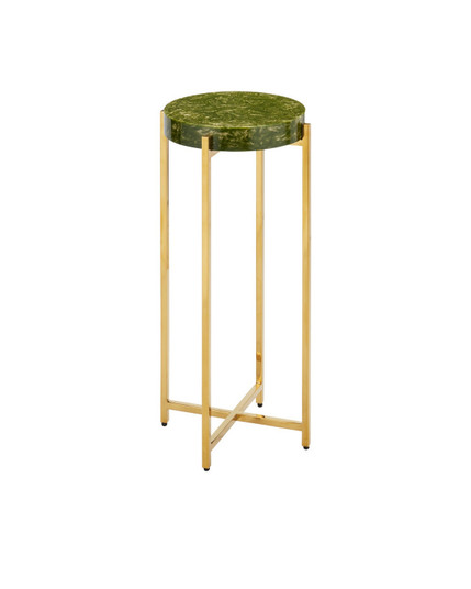 Rina Drinks Table in Green/Brass (142|40000228)
