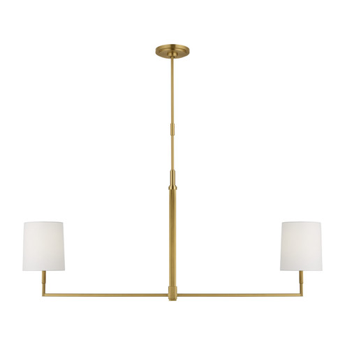 Danica Two Light Linear Chandelier in Burnished Brass (454|TC1212BBS)