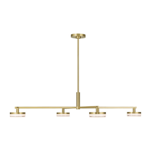 Khan LED Chandelier in Burnished Brass (454|SLC1084BBS)