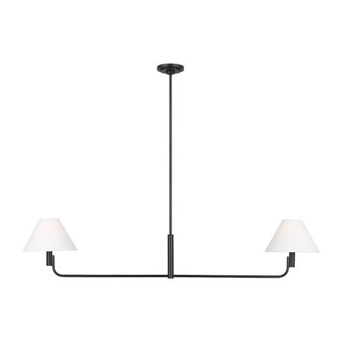 Colfax Two Light Linear Chandelier in Aged Iron (454|SLC1022AI)