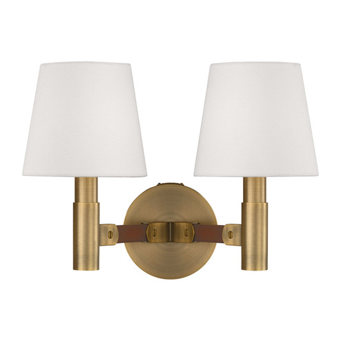 Grayson Two Light Wall Sconce in Time Worn Brass (454|LW1152TWB)