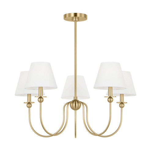 Elsay Five Light Chandelier in Satin Brass (454|DJC1255SB)
